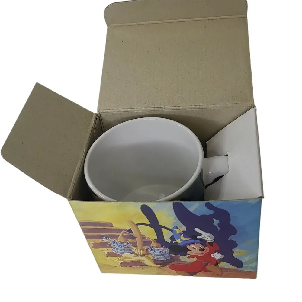 Vintage Disney Fantasia 50th Anniversary 1940-1990 Coffee Mug Original Box Japan